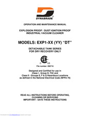 Dynabrade DETACHABLE TANK SERIES Instruction For Operation And Maintenance