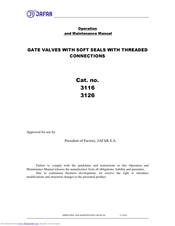 Jafar 3126 Operation And Maintenance Manual