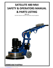 floorex SATELLITE 480 MkII Safety And Operators Manual & Parts Listing