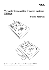 NEC VRW-06 User Manual