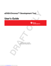 Texas Instruments eZ430-Chronos User Manual