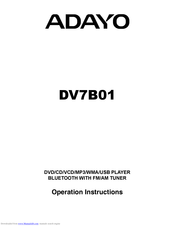 Adayo DV7B01 Operation Instructions Manual
