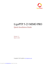 LigoWave LigoPTP 5-23 MIMO PRO Quick Installation Manual