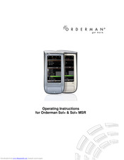 Orderman Sol+ MSR Operating Instructions Manual