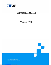 ZTE MG2639 User Manual