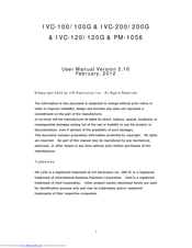 ICP Electronics IVC-200 User Manual