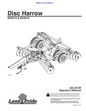 Land Pride Disc Harrows DH3512 Operator's Manual