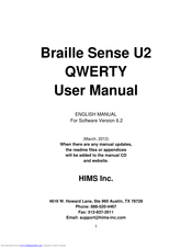 HIMS Braille Sense U2 QWERTY User Manual