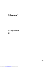 Kibano R1 Digireader Manual