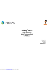 Inova FireFly DR31 Quick Reference Manual
