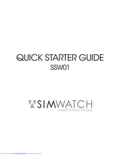 SIMWATCH SSW01 Quick Starter Manual