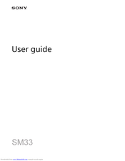 Sony Xperia SM33 User Manual
