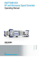 Rohde & Schwarz SMB100A Operating Manual