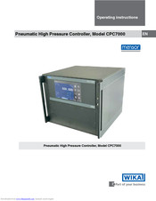 WIKA CPC7000 Operating Instructions Manual