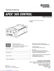 Lincoln Electric APEX 30S Operator's Manual