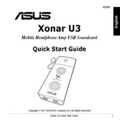Asus Xonar U3 Quick Start Manual