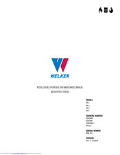 Welker PP-1 Installation, Operation And Maintenance Manual