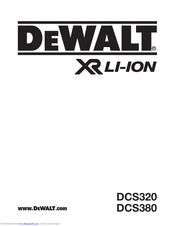 DeWalt XR Li-Ion DCS320 Original Instructions Manual