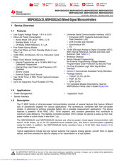 Texas Instruments MSP430G2433 Datasheet