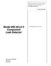 Varian 990 dCLD II Operation Manual