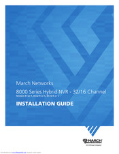March Networks 8732 R, 8532 R Installation Manual