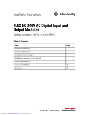 Allen-Bradley FLEX I/O 1794-OM16 Installation Instructions Manual