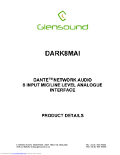 Glensound DANTE DARK8MAI Product Details