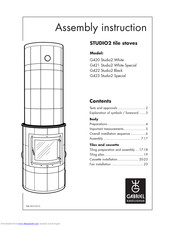 Gabriel G423 Studio2 Special Assembly Instruction Manual