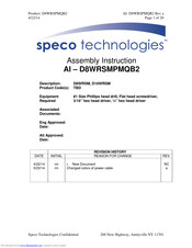Speco D16WRSM Assembly Instruction Manual