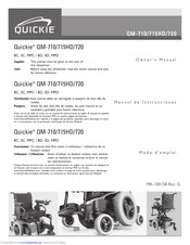 Quickie QM-720 SD Owner's Manual