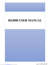 Leon RS2000 User Manual