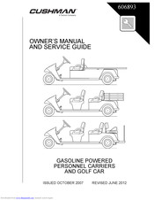 Cushman BELLHOP 6 Owner's Manual And Service Manual