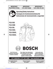 Bosch PSJ120XXL Operating/Safety Instructions Manual