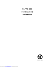 ADLINK Technology NuPRO-865 User Manual