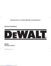 DeWalt DW300 Instruction Manual