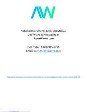 National Instruments GPIB-130 User Manual