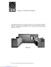 IBM RAMAC 305 Reference Manual