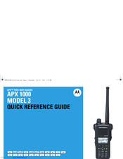 Motorola APX 1000 3 Quick Reference Manual