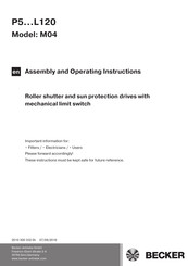 Becker M04 R30-17 Assembly And Operating Instructions Manual