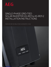 AEG AS-IR01 Installation Instructions Manual