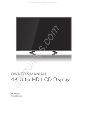 JVC RS-840UD Owner's Manual
