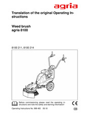 Agria 8100 211 Operating Instructions Manual