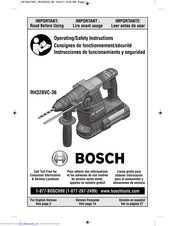 Bosch RH328VC-36 Operating/Safety Instructions Manual