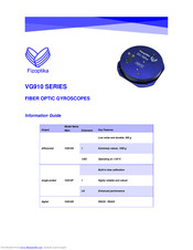 Fizoptika VG910D Information Manual