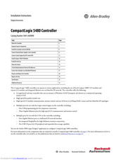 Allen-Bradley CompactLogix 5480 Installation Instructions Manual
