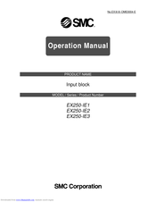 Smc Networks EX250-IE1 Operation Manual