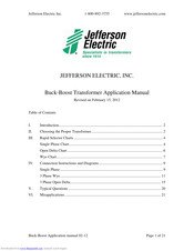 Jefferson Electric Buck-Boost Series Applications Manual