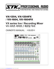 STK Professional Audio VX-1604 Owner's Manual