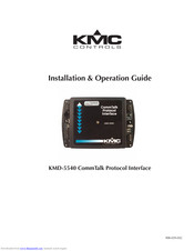 KMC Controls KMD-5540 CommTalk Installation & Operation Manual