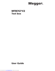 Megger MTB7672 User Manual